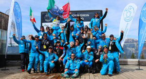 La squadra azzurra femminile in Coppa Europa.