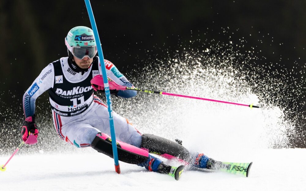 Eirik Solberg in azione.