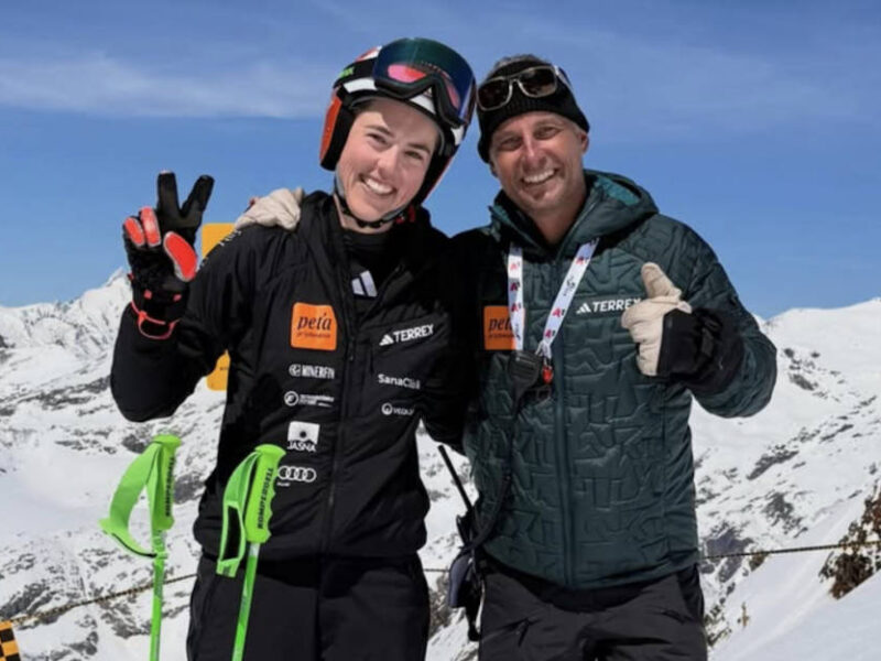 Petra Vlhova e il suo nuovo allenatore.