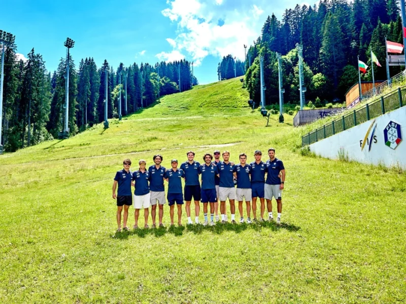 Gli azzurri delle prove tecniche sulla mitica 3Tre.