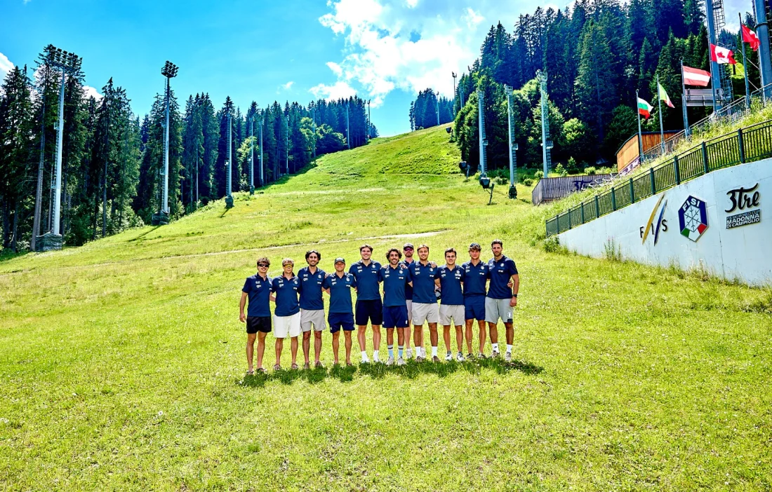 Gli azzurri delle prove tecniche sulla mitica 3Tre.