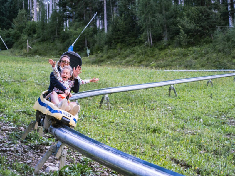 La pista di bob sul Monte Agudo a Cortina Skiworld.