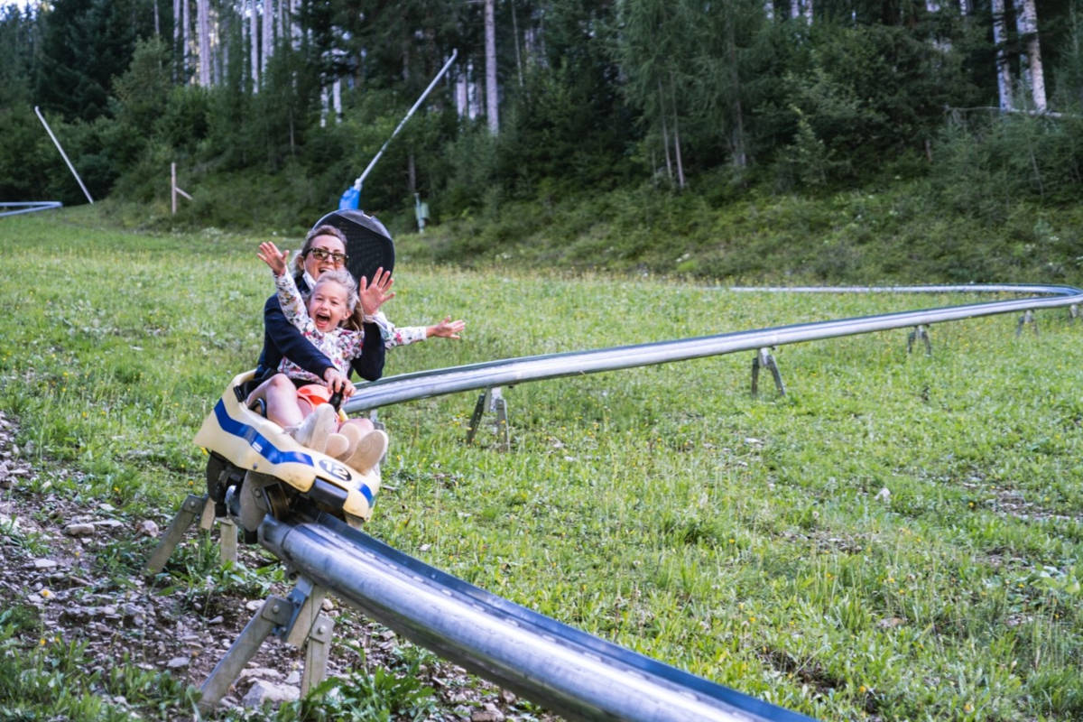 La pista di bob sul Monte Agudo a Cortina Skiworld.