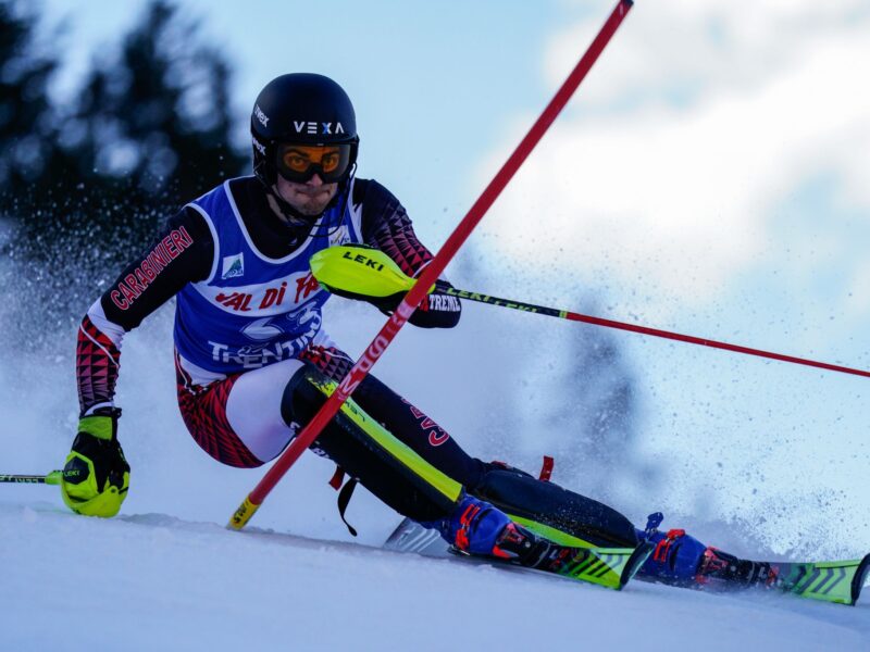 Federico Romele in azione.