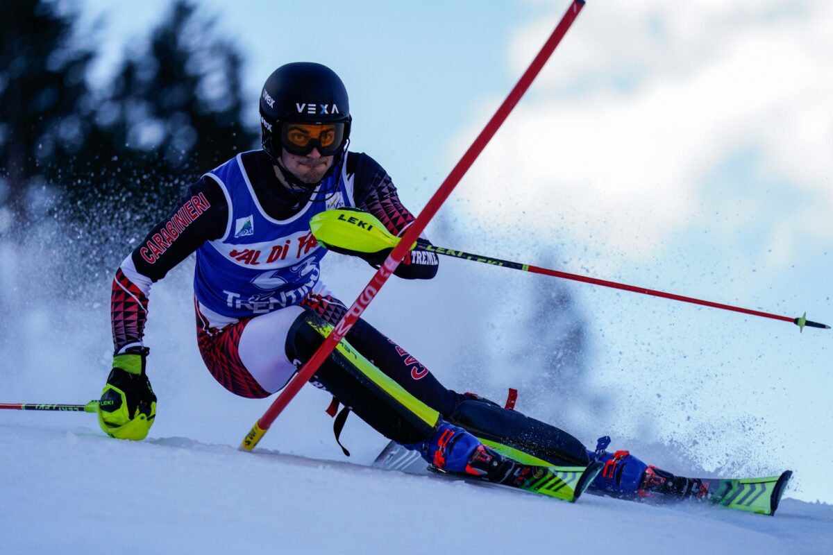 Federico Romele in azione.