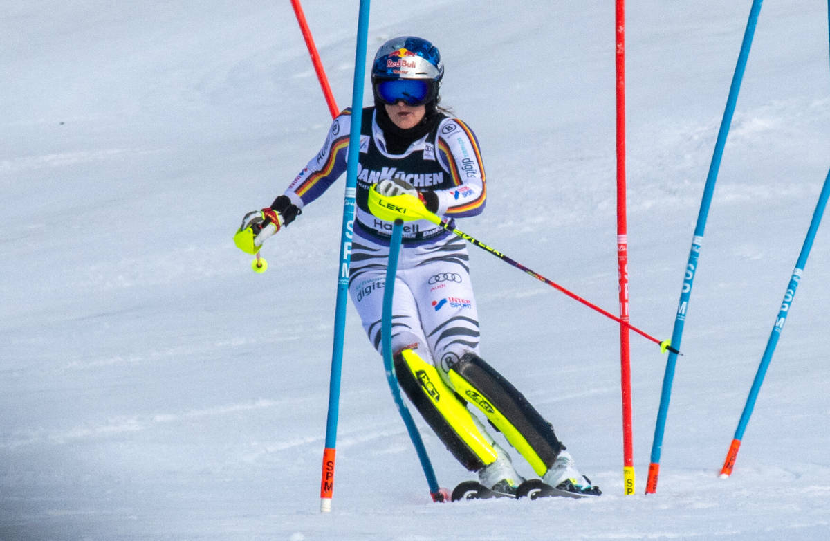 Emma Aicher in azione.