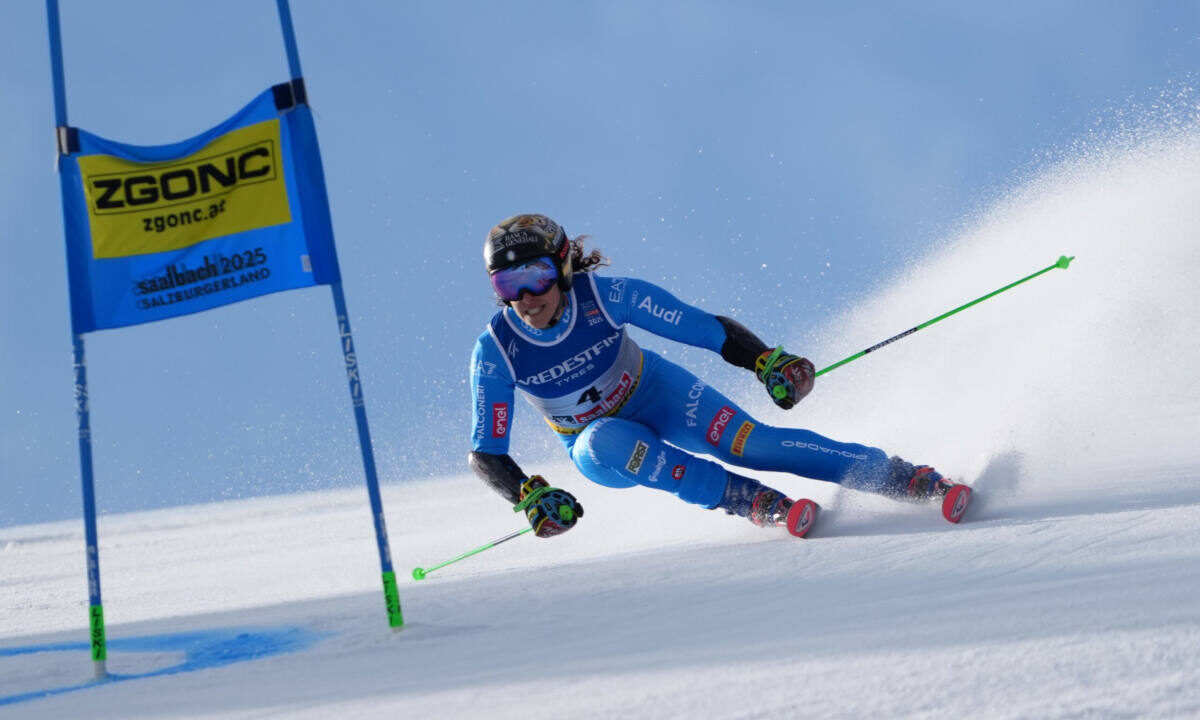 Brignone ai Mondiali di Saalbach.