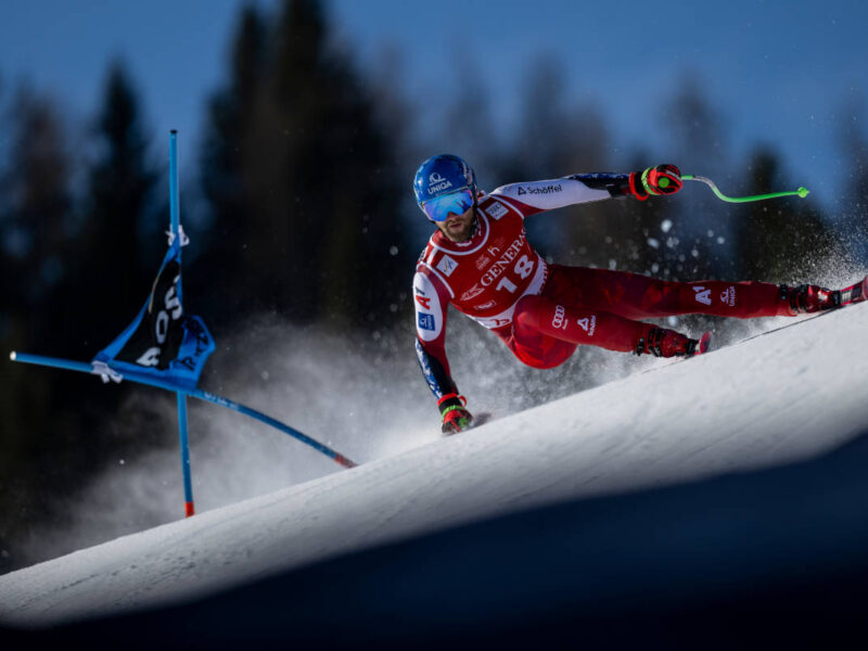 Marco Schwarz in azione.